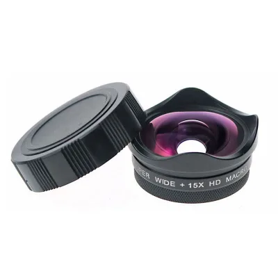 Hot Sale Choice Wholesale 2IN1 15x Macro 0.67 Wide Angle Lens for Mobile Camera CDJF1218 OEM/OEM