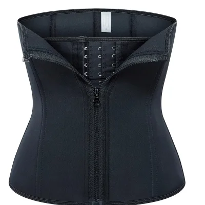 Hourglass Figure Sculpting Side Zipper Bone Support Multi Hook Adjustable Fit Gym Fitness Body Shaper Waist Trainer Corset