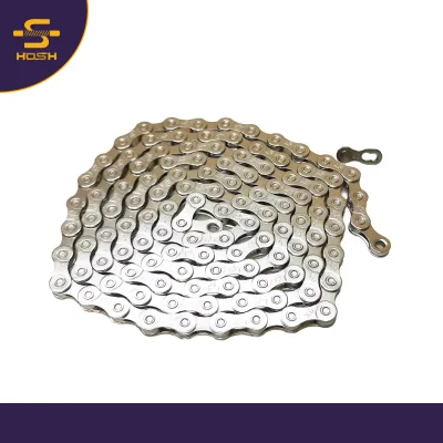 HOSH LT-9 Durable Silver 9 Speed 116L/128L Bicycle Chain for MTB Road Bike XC & Electric Bicycle