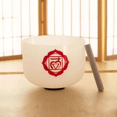 Best Quality 440Hz or 432Hz 12 Inch Root Chakra Sound Healing Quartz Crystal Singing Bowl