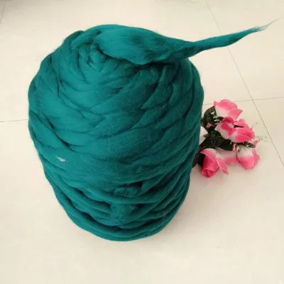 21 Micron 100% Real Merino Wool Fancy Woolen Dyed Eco-Friendly Anti-Pilling Arm Knitting Chunky Yarn
