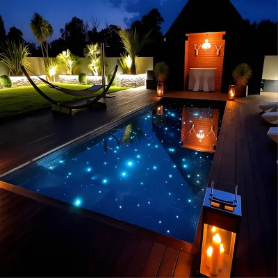 0.5mm-3mm IP68 Waterproof PMMA RGBW LED Underwater Aluminum Optic Fiber Cable Starry Sky Light End Glow Remote Control Pool