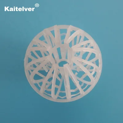 PP, RPP, PE, PVC, CPVC, PVDF, PFA Plastic Tri-Pack Hollow Spherical Column Packing