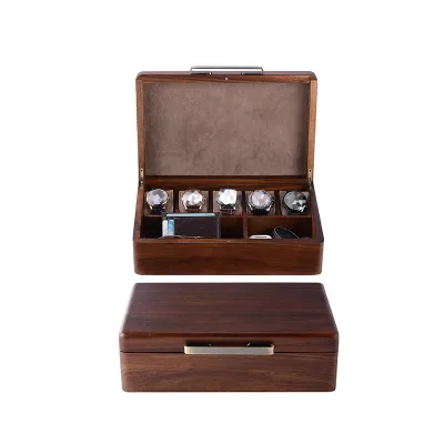 Wooden Watch Box Personalized Storage Box with 5 Slots Wooden Watch Storage