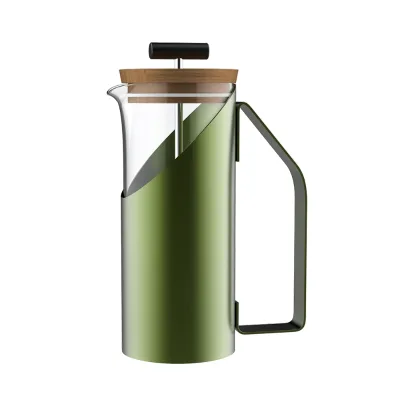 DHPO New Style Heat Resistant Borosilicate Coffee French Press Stainless Steel Glass 500ml Coffee Tea Set with Handle for Gift