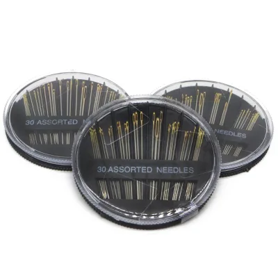 Wholesale High Quality Golden Eye Hand Sewing Needles 30Pcs/Set Embroidery Cross Stitch Sewing Punch Needles