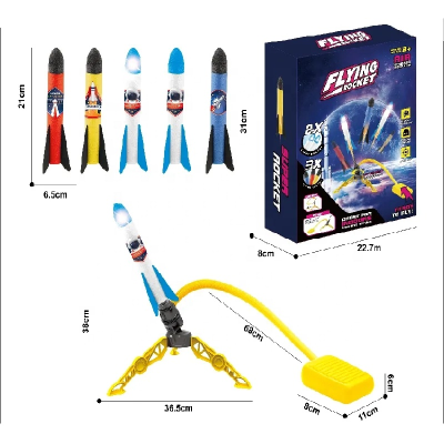 Shoots up to 100 Feet Rocket Launcher Toy Plastic Rocket Launcher Toys for Children