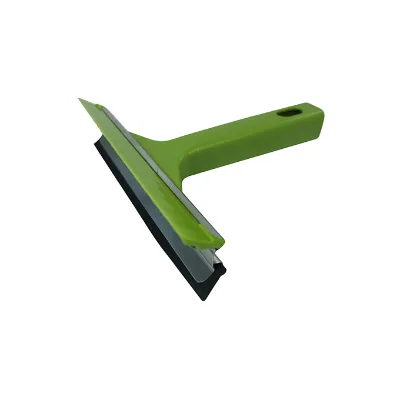 CARCATICZ a Customized Two-in-one Windshield Wiper and Ice Scraper with a Green Rubber Handle