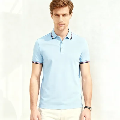 OEM Custom Logo Embroidery Mens Breathable Polo Shirts Short Sleeve Golf Tennis Stretch Golf Polo Shirts Polo T Shirts for Men