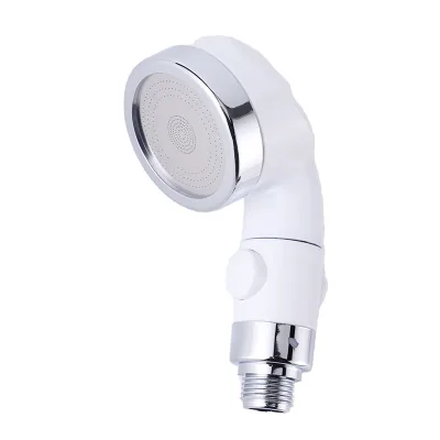 Water-Saving Chrome Handheld Shower Head One-Touch Stop 3 Spray Modes ABS Plastic High Pressure for Hotel Bathroom Use
