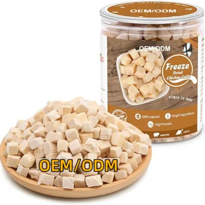 Factory Wholesale Freeze Dried Chicken Cube for Cats & Dogs-High-Protein Grain-Free Treats Promoting Skin & Coat Health