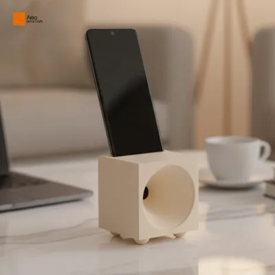 ALEO Sustainable Wireless Concrete Vibration Speaker Printed TV Movie Character Theme Home Decor/Gifts Phone Compatibility