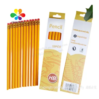 Natural Wood Standard Hight Quality Office School Stationery Loose/Set Package Wholesale Custom HB/2B/other Pencil