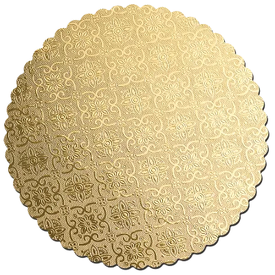 Factory Supply Scalloped Edge Paperboard Cake Board With Pattern