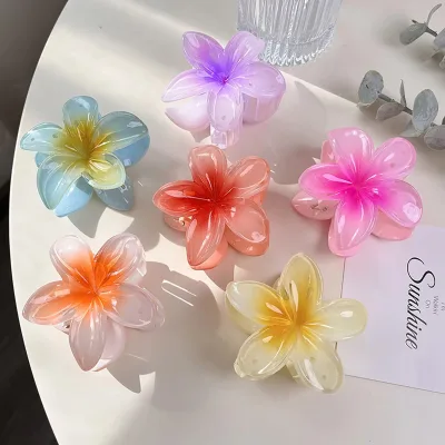 High-End Egg Flower Shark Clip Hair Pin Bauhinia Hair Accessory for Women and Children for Holidays and Back Head Accessory