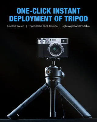 Portable Desktop Tripod Extendable Lightweight Tabletop Tripod Selfie Travel Tripod for Phone Vloging Camera