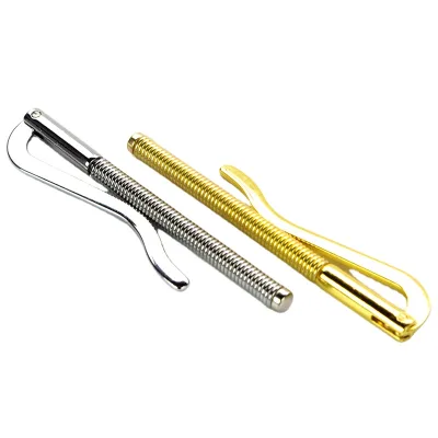 Wholesale Man Gift 4 Colors 80mm Metal Money Clip Tie Bar Spring Money Clip for Wallets