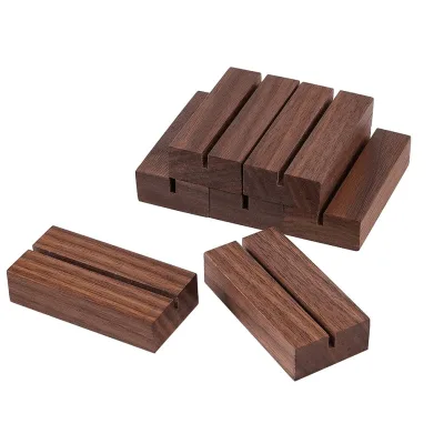 Wooden Coffee Table Number Display Stand Restaurant Menu Card Holder