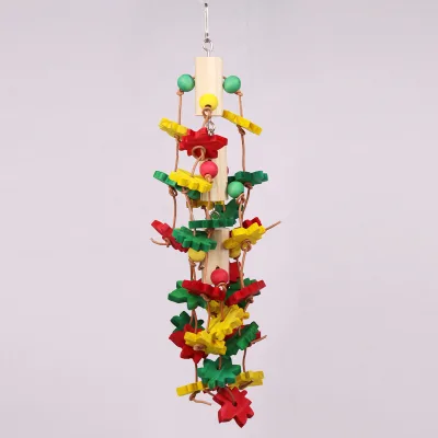 New Beautiful Design Birds Parrot Toy Wood Parrot Bird Toys Birds Chew Wood