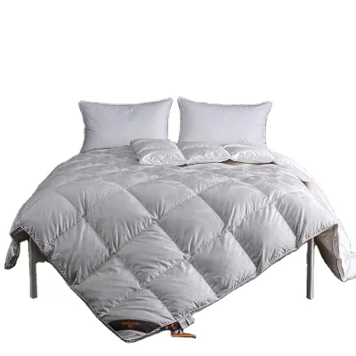 Quality Assurance Silk Cotton European Jacquard Duvet Comforter Goose Down Quilt for Improving Sleep Quality
