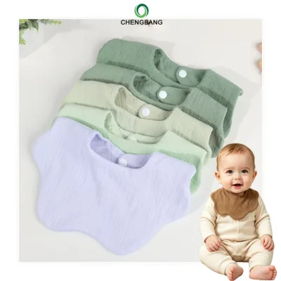 Petal Baby Bib 360 Degree Rotating, Ohana Island 100% Cotton Eco-Friendly Child-Proof Absorbent Anti-Spit-Up Sweat-Absorbing