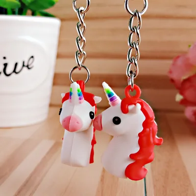 Customized Animal Shape Design Three-dimensional 2D 3D Soft Silicone Keyring