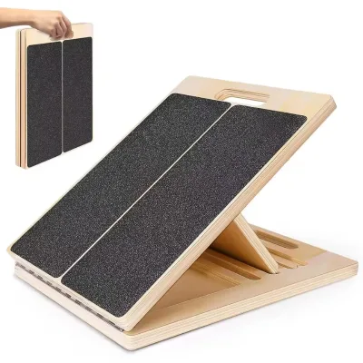 Folding Storage Anti-Skid Portable Wooden Slant Board for Sports Gift Calf Incline Board Leg Stretching