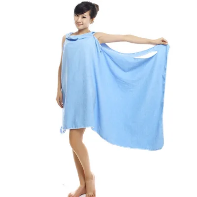 Women Absorbent Microfiber Shower Spa Body Wrap Bath Towel