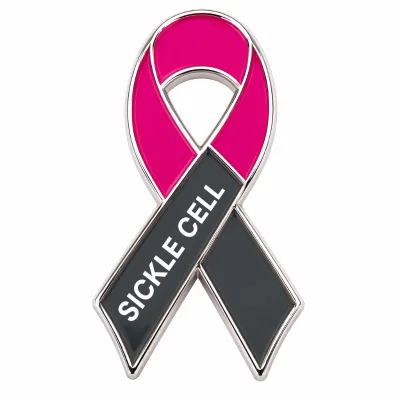 Free Design Metal Pin Badge Custom Logo Label Brooch Lapel Pins for Hat Red Gray Awareness Sickle Cell Canacer Pin