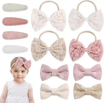 Girls' Headband Bow Baby Headband Baby Child Hair Pins for Everyday Life Parties Shows Photography and Festivals Headwear