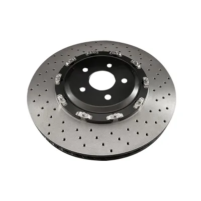 High Carbon Floating Brake Discs Rotor Drilled Slotted for Front Position Compatible with Chrysler Cadillac RS7 Q7 Q8 Models
