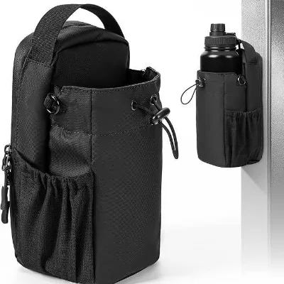 Magnetic Quick-Release Fitness Water Bottle Holder Crossbody Hydration Pack for Running Cycling Gym Hands-Free Leakproof Design