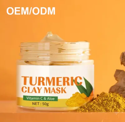 Organic Herbal Turmeric Face Mask Turmeric Skin Care Anti-Aging Brightening Cleansing Products Clay Mask for Skin Lightening