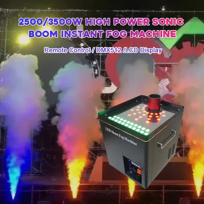 3500W High Speed 15M Fog Spray Column Jet Multicolor RGB LED Outdoor Smoke Machine for Concert Disco Event Music Show