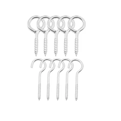 Mini Stainless Steel Screw Eye & Hook Screw Eye - High-Quality Eye Hook Screw Bolt Set for Raisin 16#