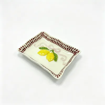 Lemon Ceramic Trinket Dish Decorative Jewelry Tray for Ring Earring Storage Custom Design for Home Decor Wholesale Gift