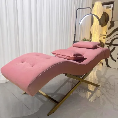 Luxury Eyelash Bed Curved Extension Salon Chair Beauty Salon Lash Chair Stretchers Eyelashes Massage Lash Bed