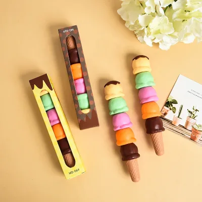 Kawaii Cute Creative Korean Ice Cream Shape Highlighter Pen for Gift Marker