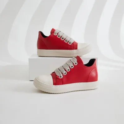 Casual Shoes Jumbo Lace up Low Leather Thick Soles Women Increase Height Luxury Sneakers Big Plus Size