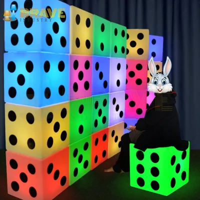 LED IP65 Waterproof Luminous Furnitureglowing Led Cube Set Portable Light Cube Seat
