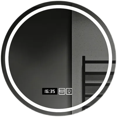 Wholesale MOQ 50pcs Anti-fog Smart Touch Circular Bathroom Mirror Modern Design Factory Direct OEM ODM