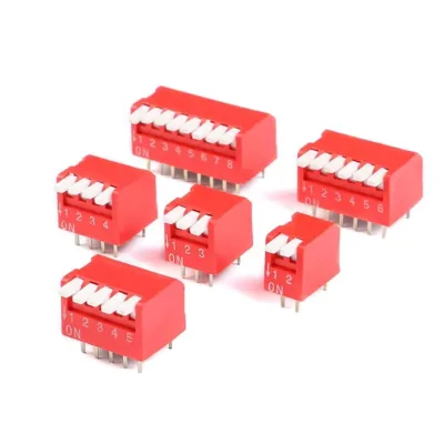 DIP Package Slide Type Lateral Switch Module Red Pitch Toggle Switch Red Snap