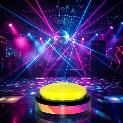 Voiced Talking Programmable Sound Button Big Custom Easy Push Button Electronic Music Dance Party Buttons with LED Light