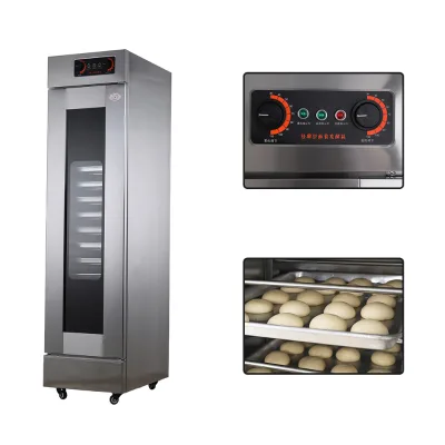 Commercial Classic Single Door 16 Tray Corn Flour Bread Proofer Machine High Productivity Easy Operation Knob Control Panel