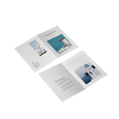 Custom Made Fashionable Advertising Promotion Catalogue Printing Flyers Card Featuring Customer Own Brand Cardboard Kraft Coated