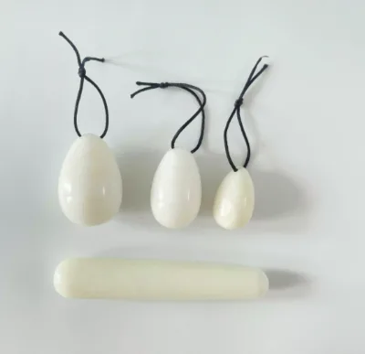 white color xiuyan jade natural stone vagina tightening egg and stick for women
