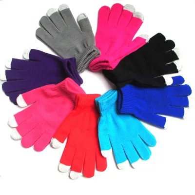 Popular Cheap Unisex Winter Magic Knitted Screen Acrylic Gloveses