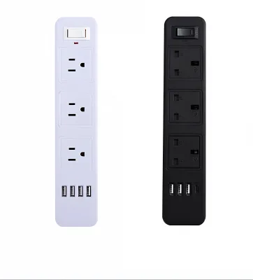 Multi-functional Switched Power Strip with US Standard Outlets, Multiple Sockets, and 4 USB Ports, Convenient and Practical
