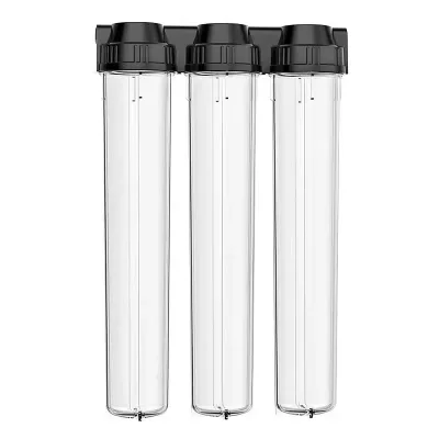 20" 2.5" Whole House Blue Filter Housing | 1 NPT Heavy Duty RO Reverse Osmosis Filter 3-Stage Filtration Hotel Household