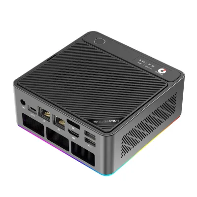 Intel Core Ultra 7 155h Mini PC Dual DDR5 RAM Slots 96GB 2*M.2 2280 NVME USB3.2*2 USB4*2 HDMI+DP 8K Display for Business Use